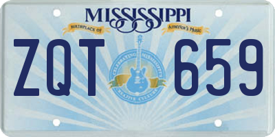 MS license plate ZQT659
