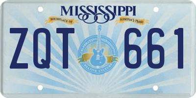 MS license plate ZQT661