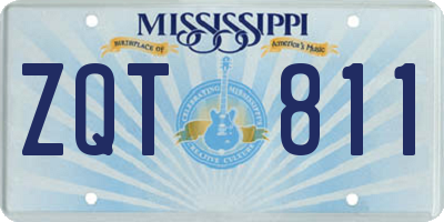 MS license plate ZQT811