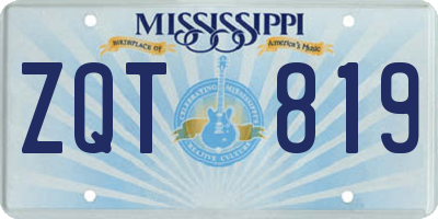 MS license plate ZQT819
