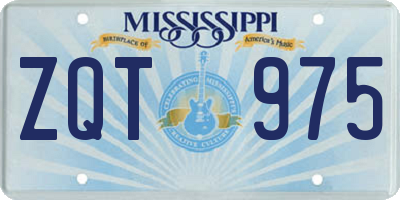 MS license plate ZQT975
