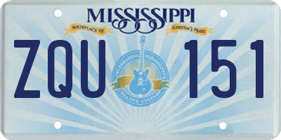 MS license plate ZQU151