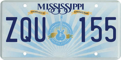 MS license plate ZQU155