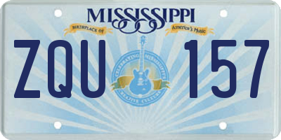 MS license plate ZQU157
