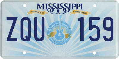 MS license plate ZQU159