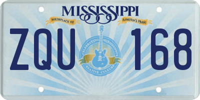 MS license plate ZQU168