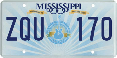 MS license plate ZQU170