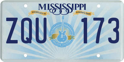 MS license plate ZQU173