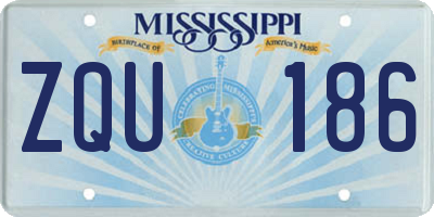 MS license plate ZQU186