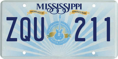 MS license plate ZQU211