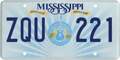 MS license plate ZQU221