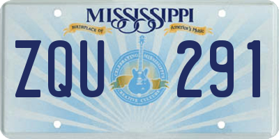 MS license plate ZQU291