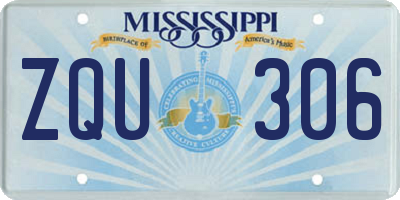 MS license plate ZQU306