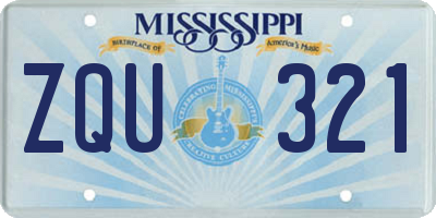 MS license plate ZQU321