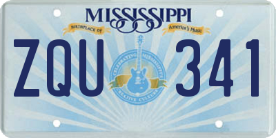 MS license plate ZQU341