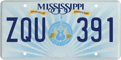 MS license plate ZQU391