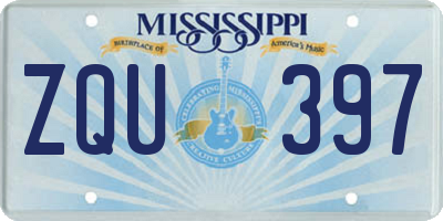 MS license plate ZQU397