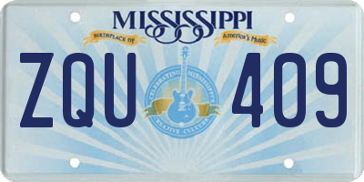 MS license plate ZQU409