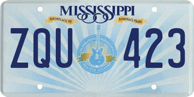 MS license plate ZQU423