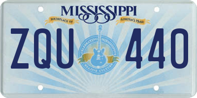 MS license plate ZQU440