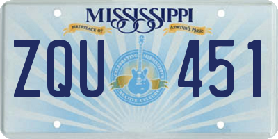 MS license plate ZQU451