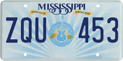 MS license plate ZQU453