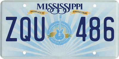 MS license plate ZQU486