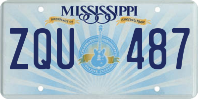 MS license plate ZQU487