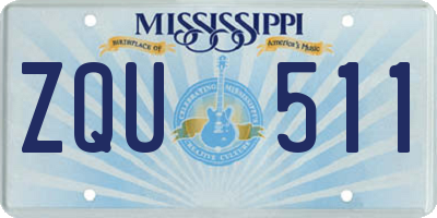 MS license plate ZQU511
