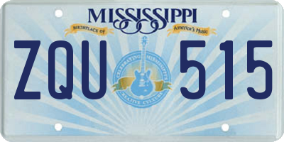MS license plate ZQU515