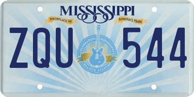 MS license plate ZQU544
