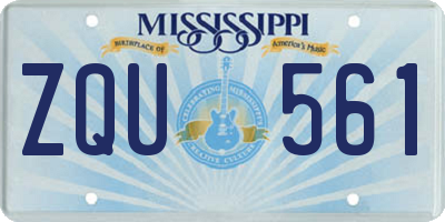 MS license plate ZQU561
