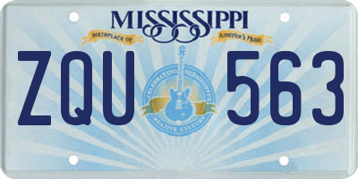 MS license plate ZQU563