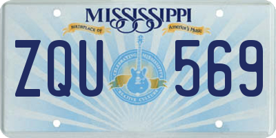 MS license plate ZQU569