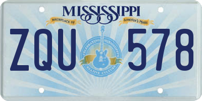 MS license plate ZQU578
