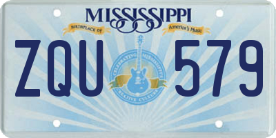 MS license plate ZQU579
