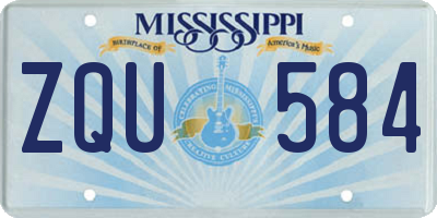 MS license plate ZQU584