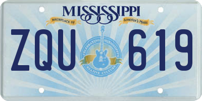 MS license plate ZQU619