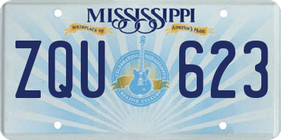 MS license plate ZQU623