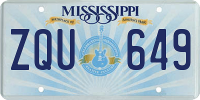 MS license plate ZQU649