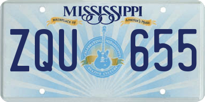MS license plate ZQU655