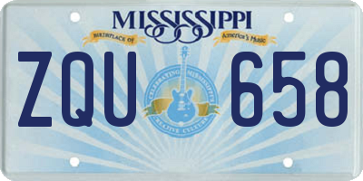 MS license plate ZQU658