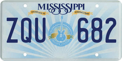 MS license plate ZQU682