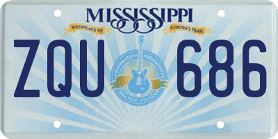 MS license plate ZQU686