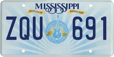 MS license plate ZQU691