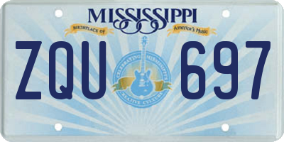 MS license plate ZQU697