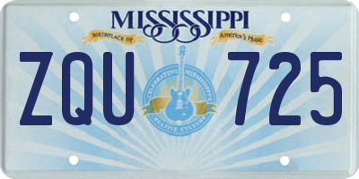 MS license plate ZQU725