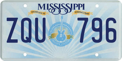 MS license plate ZQU796