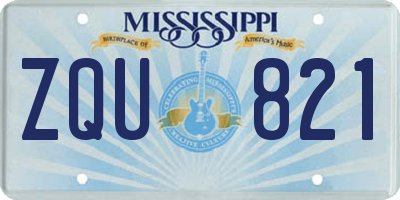 MS license plate ZQU821