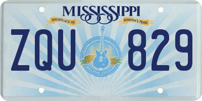 MS license plate ZQU829